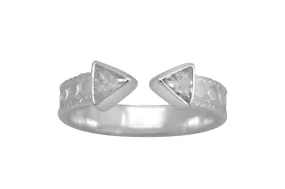 White Silver Arche Ring