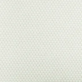 White-Silver Honeycomb Metallic Jacquard Fleece Back Jersey Knit Fabric