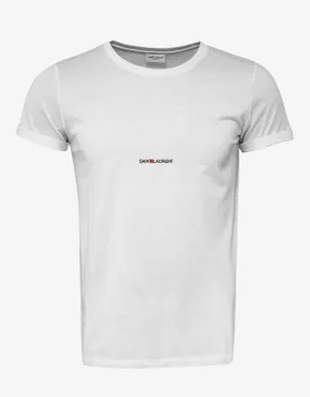 White Square Logo Print T-Shirt