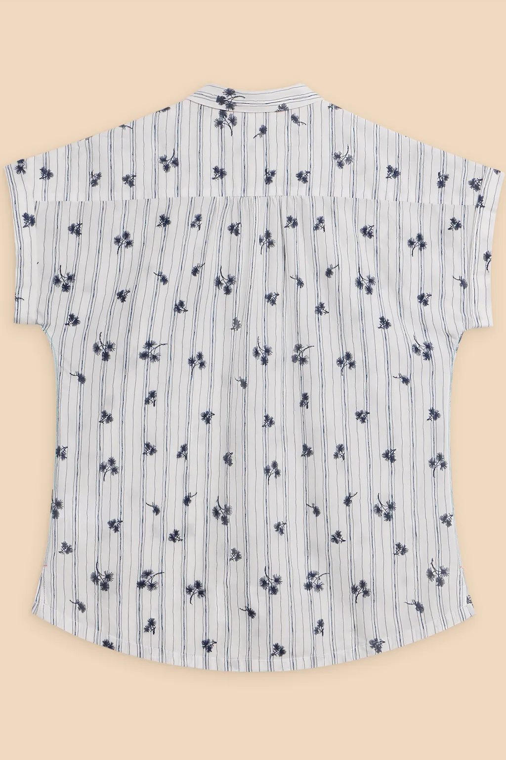 White Stuff Ellie Stripe Embroidered Shirt