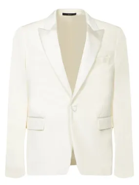 White Velvet Smoking Jacket