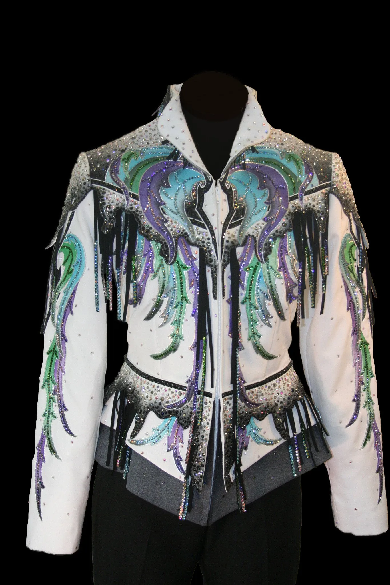 White/Black/Aqua/Lavendar/Green Pleasure Jacket, Ladies M 1809A