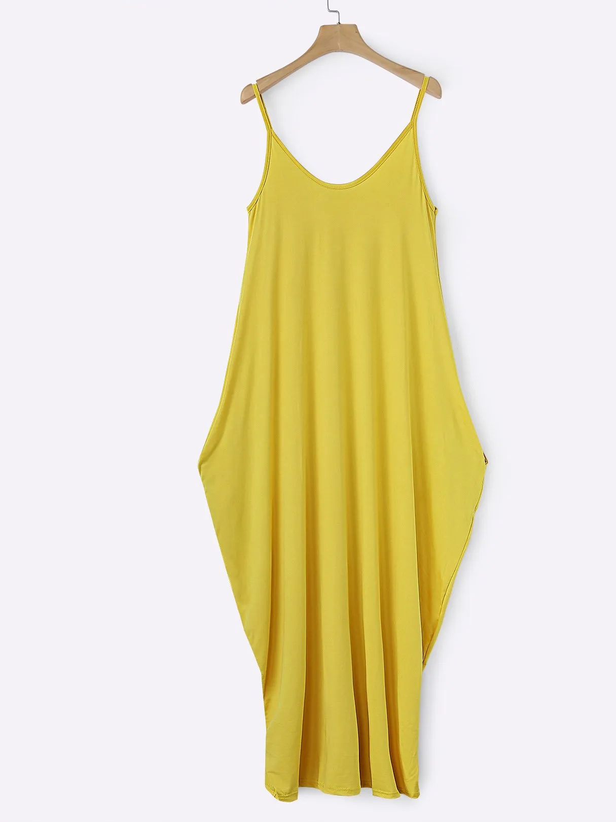 Wholesale Casual V-Neck Sleeveless Side Pockets Maxi Dresses