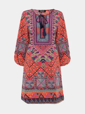 Wholesale Floral Print 3/4 Sleeve Length Fashion Dresses