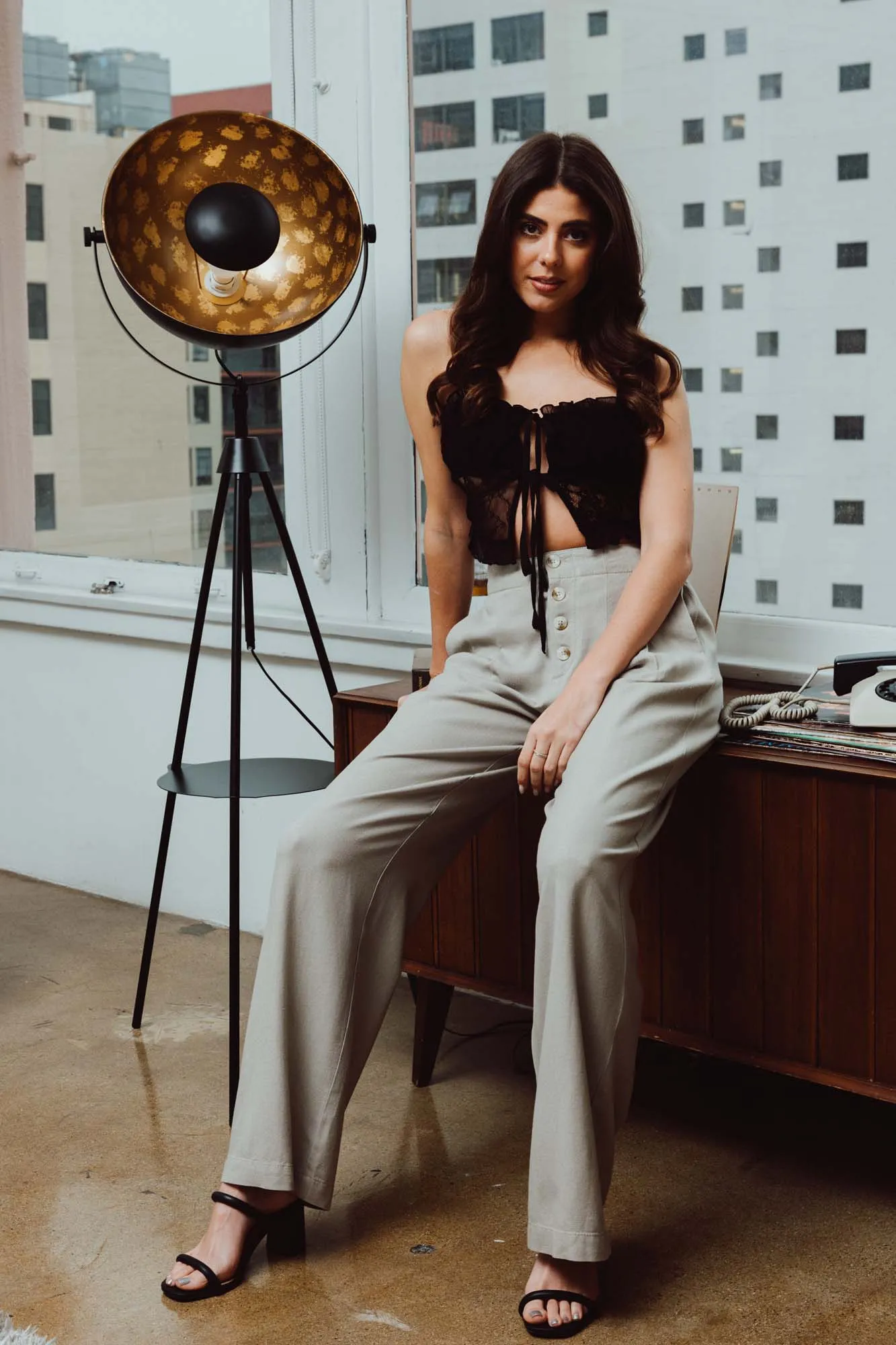 WIDE LEG BEACH PANT - TAUPE