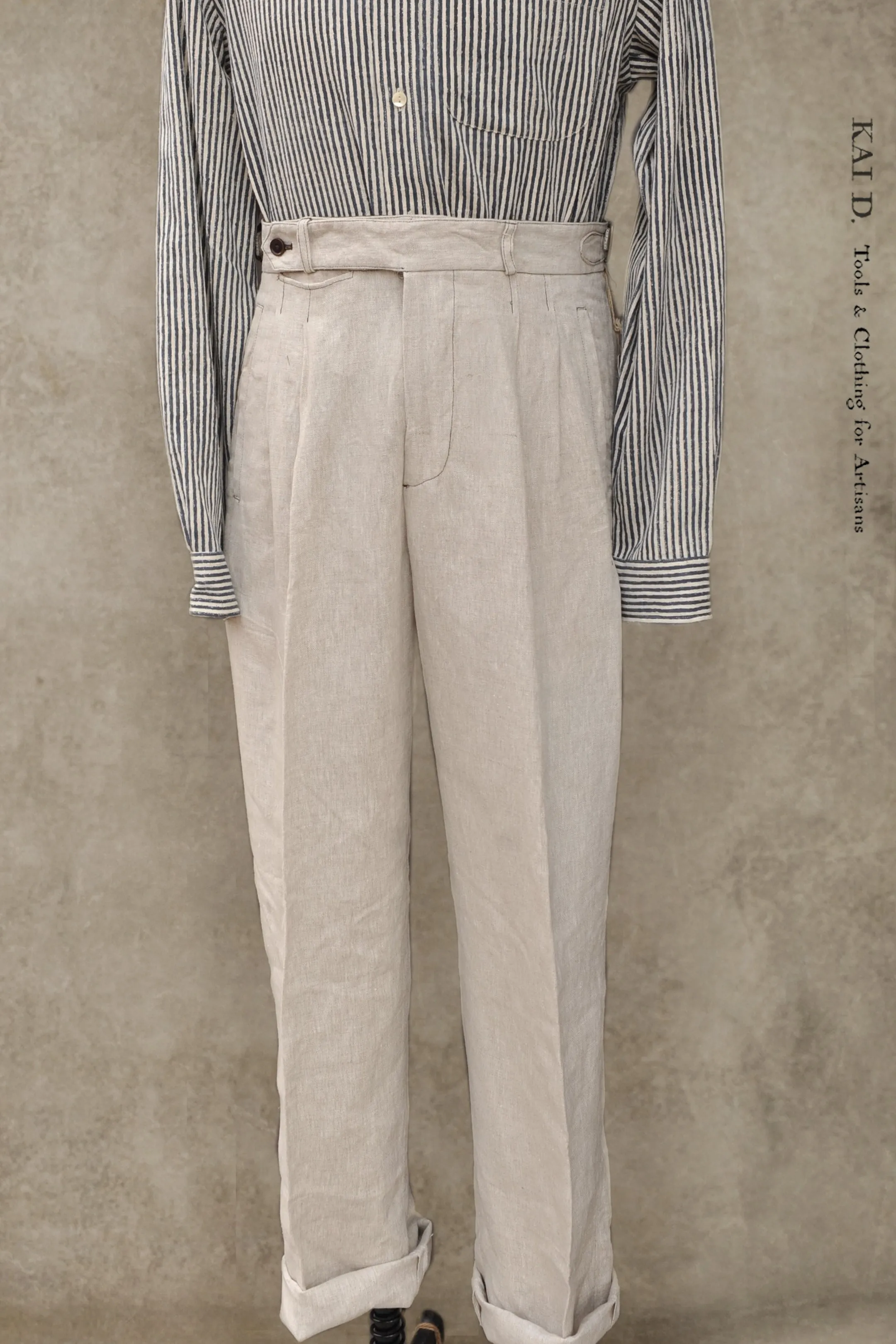 Wide Leg Matisse Pants - Oatmeal Linen - 33