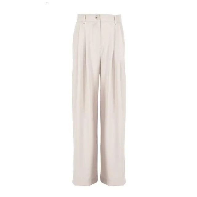 Wide leg Pleated Loose Trousers and Top set