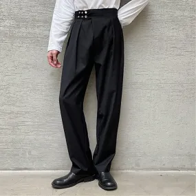 Wide Leg Studded Trousers