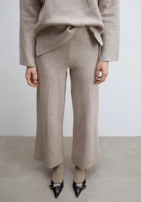 Wide-leg trousers - Natural Mink