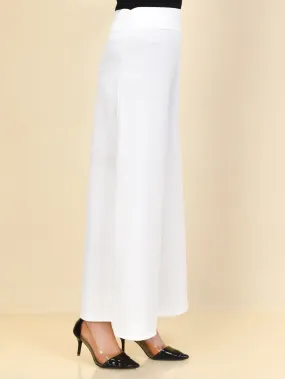 Wide Legged Grip Pants - White