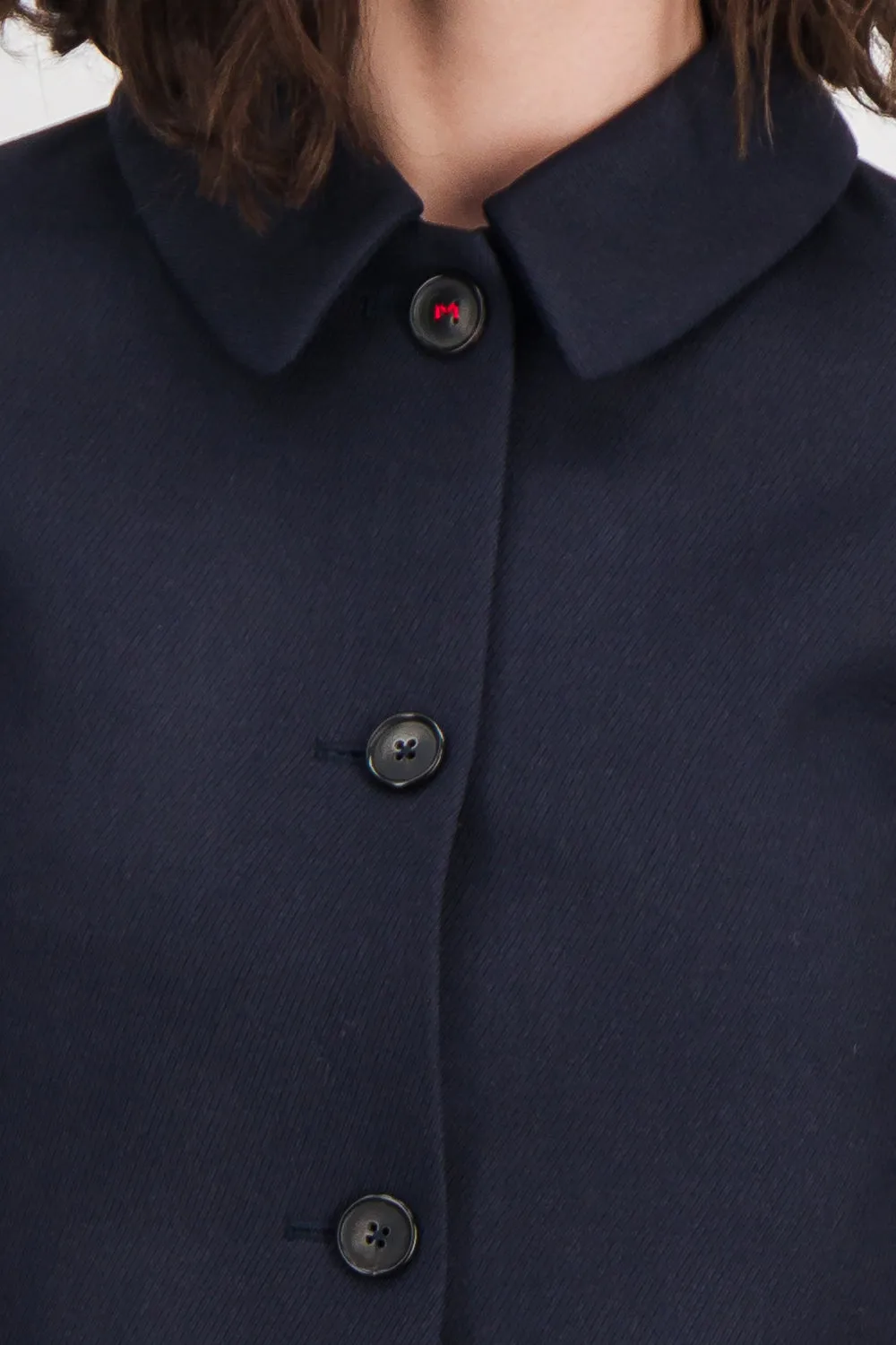 Wide sleeve bi-coloured fitted jacket