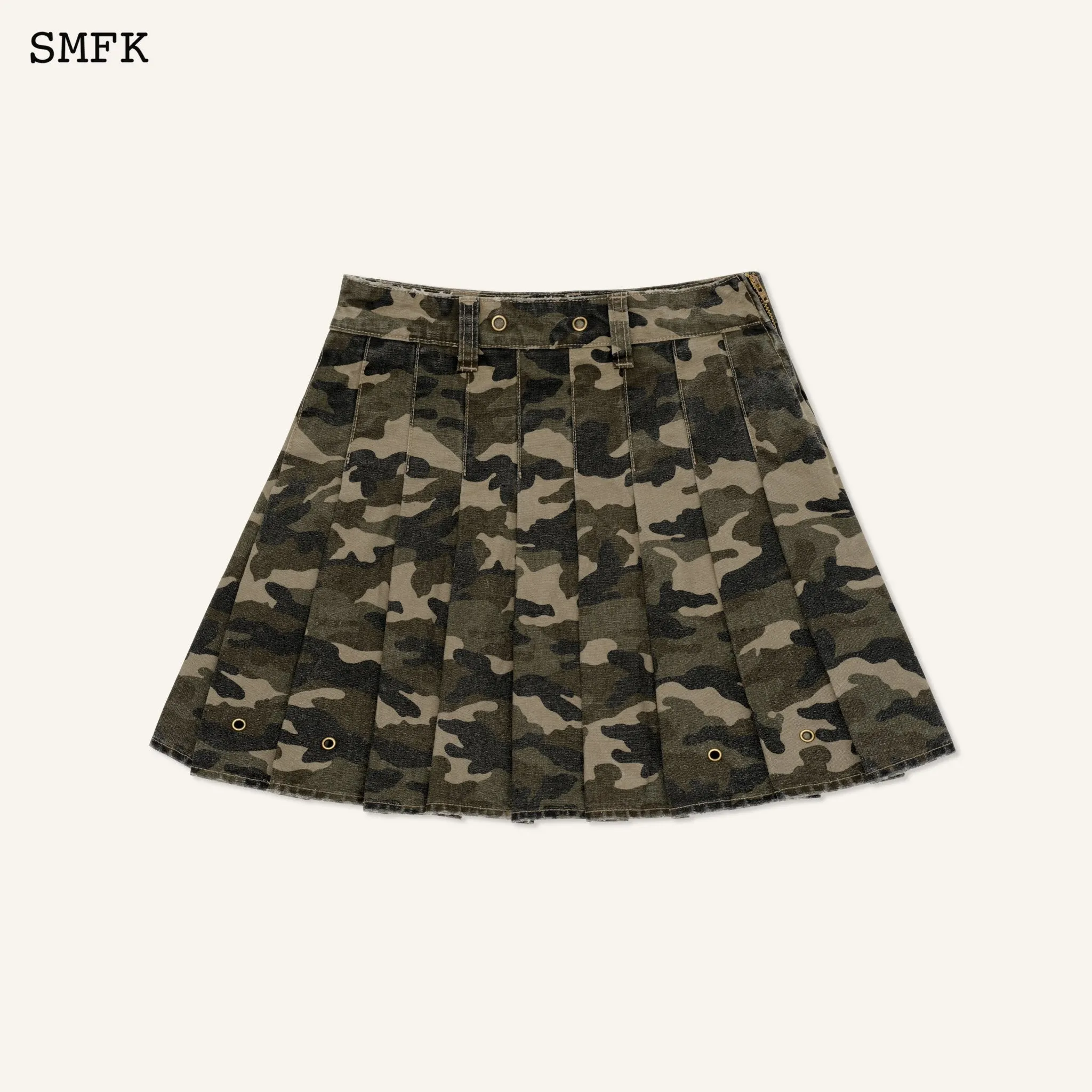 WildWorld Camouflage Green Mini Skirt