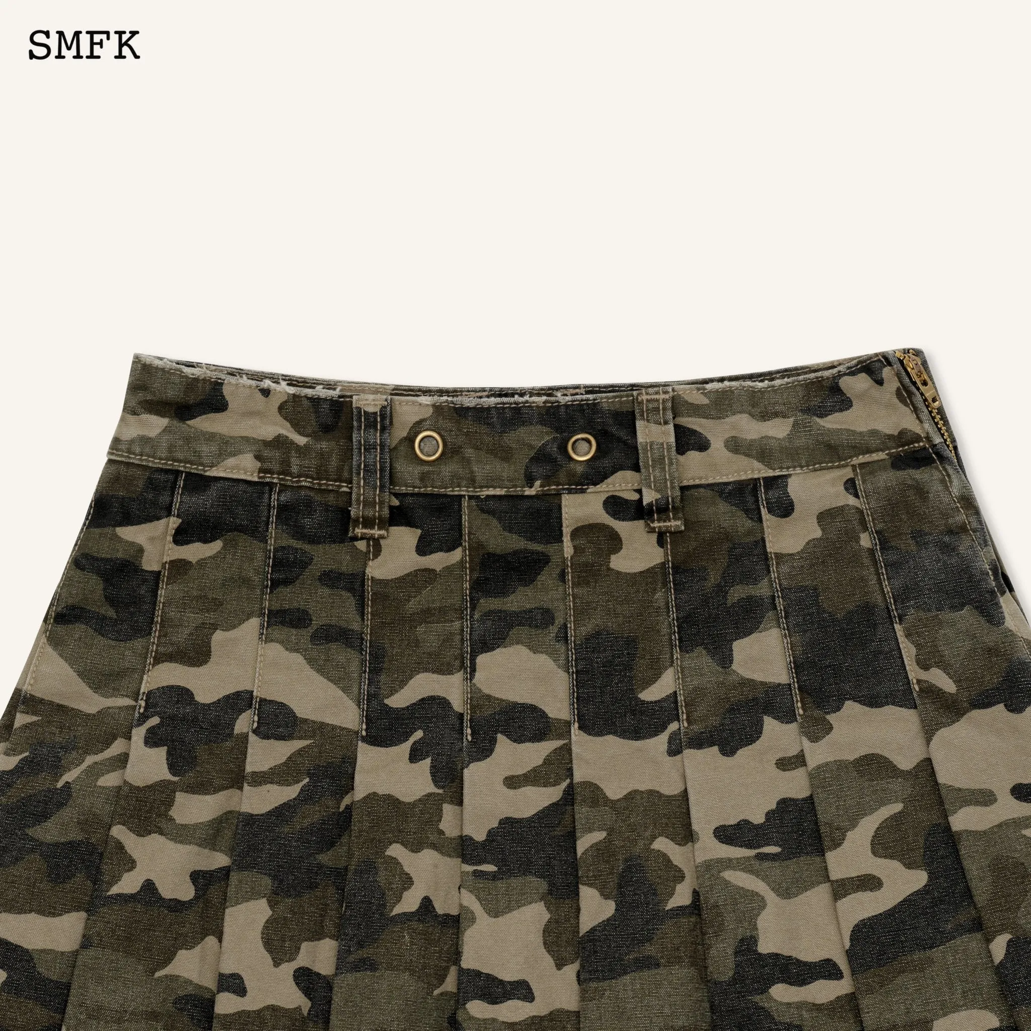 WildWorld Camouflage Green Mini Skirt