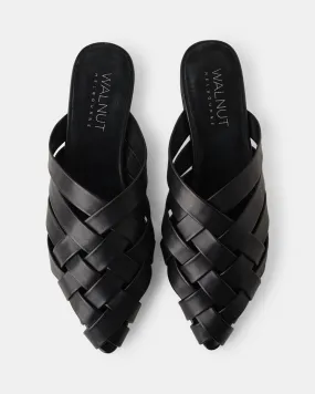 Willow Leather Mule - Black