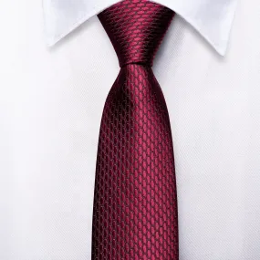 Wine Red Solid Silk Children's Necktie Pocket Square Set