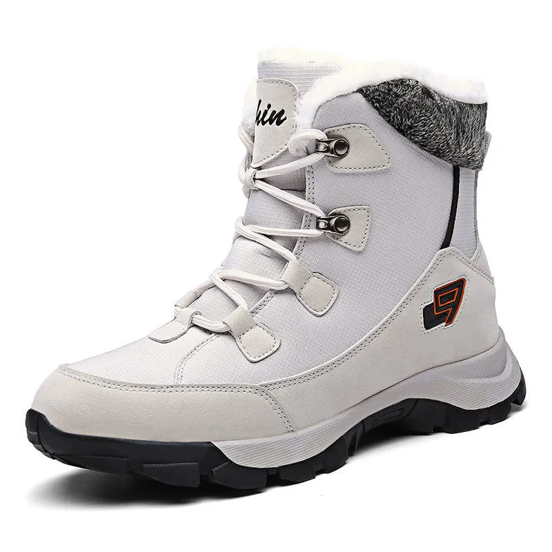 Winter Snow Boots Women Non-slip Couple Ankle Boots With Fur Unisex Waterproof Boots