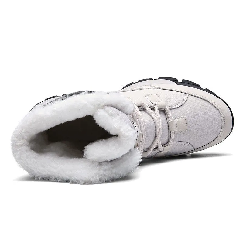 Winter Snow Boots Women Non-slip Couple Ankle Boots With Fur Unisex Waterproof Boots
