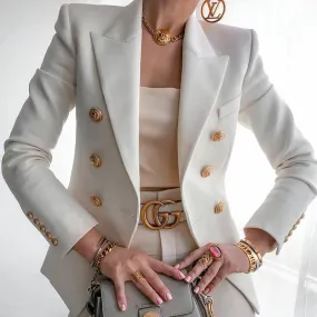Wjczt 2022 Commuter Office SUIT Women&#39;s Suit women jacket One Piece Slim Solid Color Fashion Casual Suit Short Jacket Women