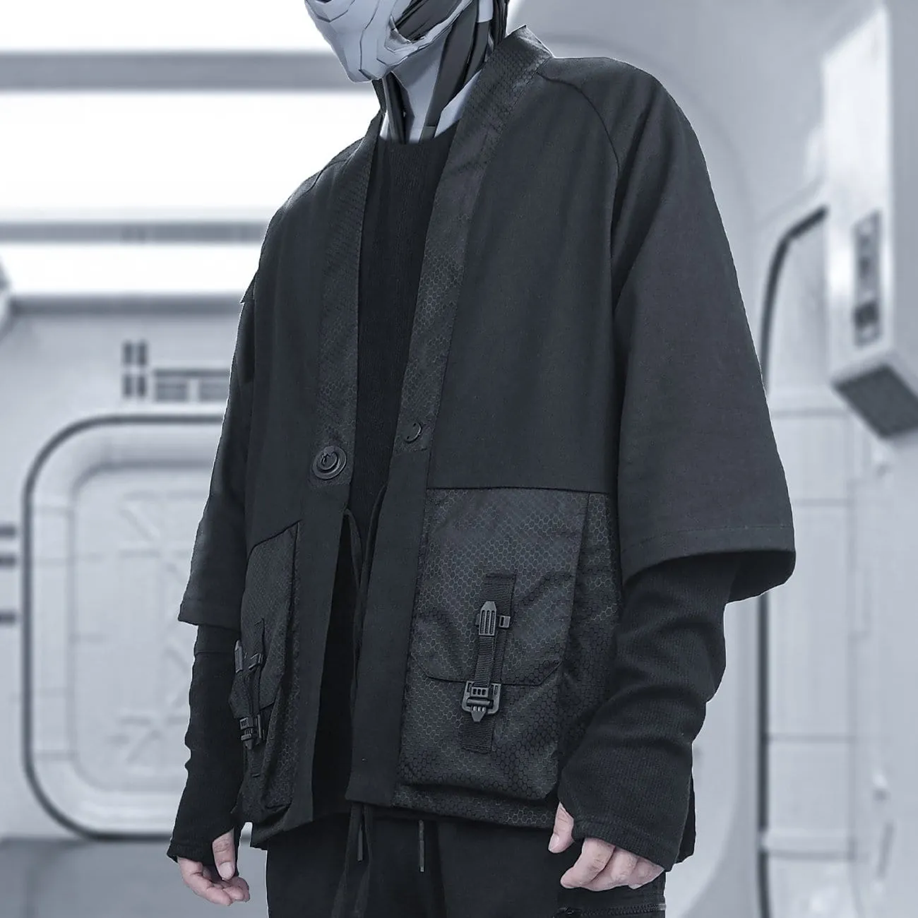 WLS Cyberpunk Patchwork Cardigan Jacket