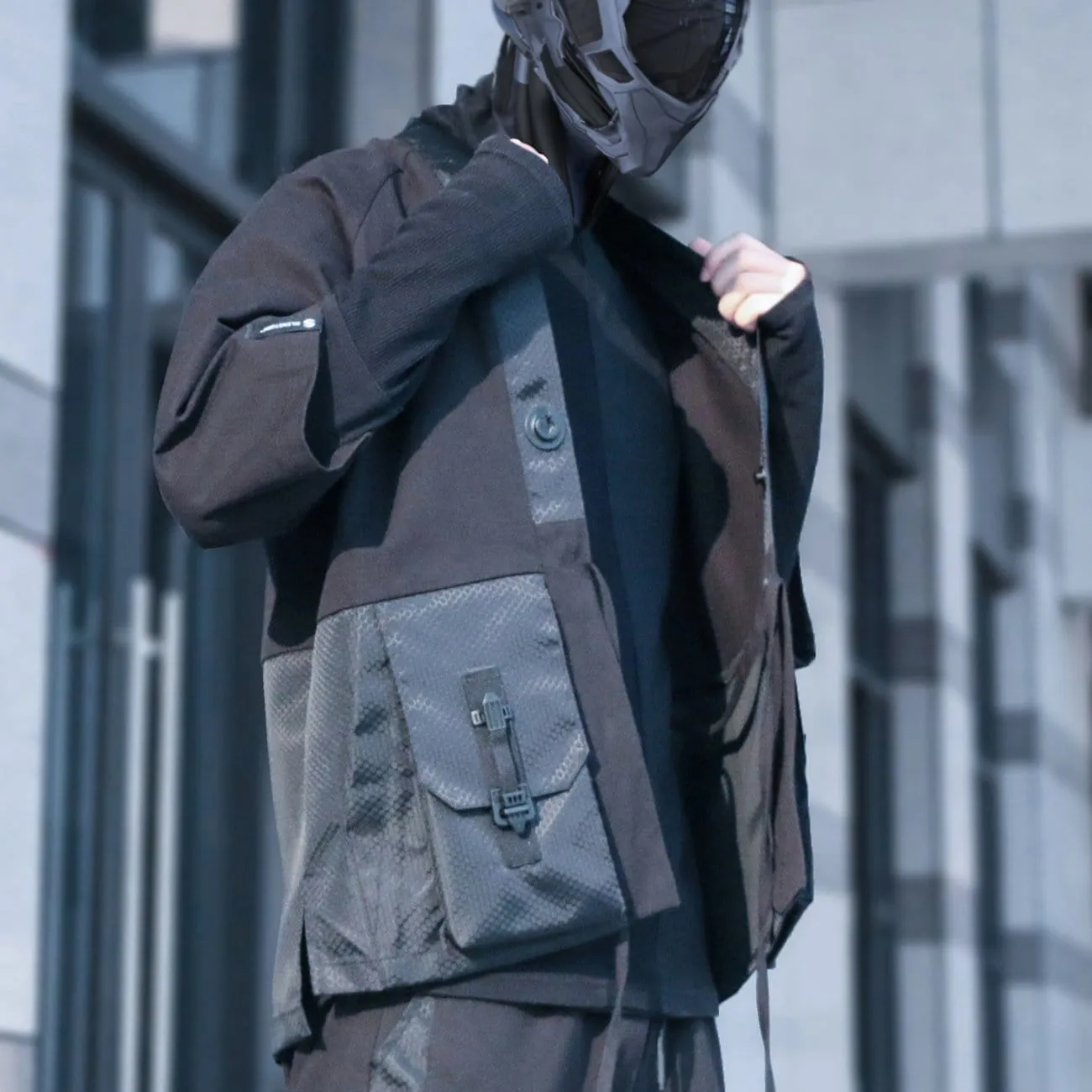 WLS Cyberpunk Patchwork Cardigan Jacket
