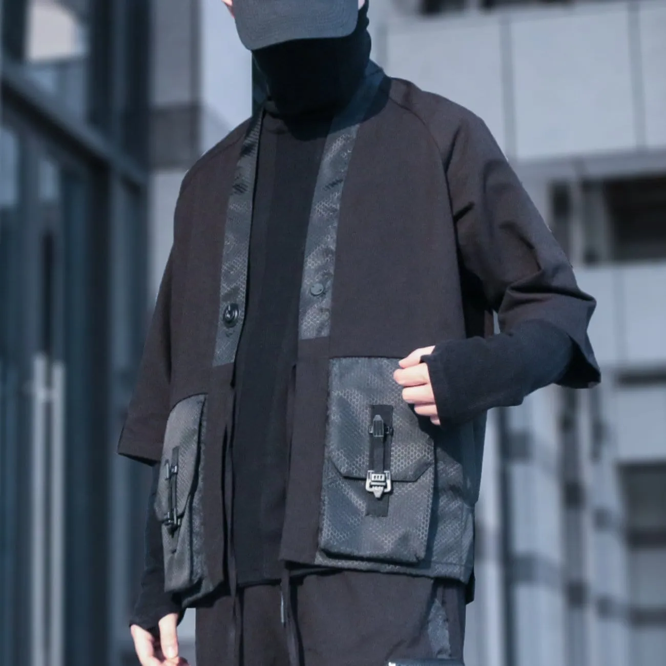 WLS Cyberpunk Patchwork Cardigan Jacket