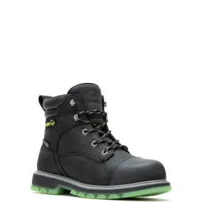 Wolverine Floorhand Lx Cap Toe Men's Steel Toe 6" Work Boot (w231098) In Black