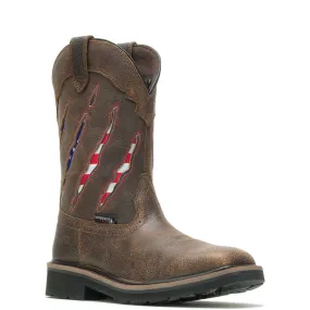 Wolverine Men's Rancher Claw Wellington Steel Toe Work Boot (w201218) In Flag/brown