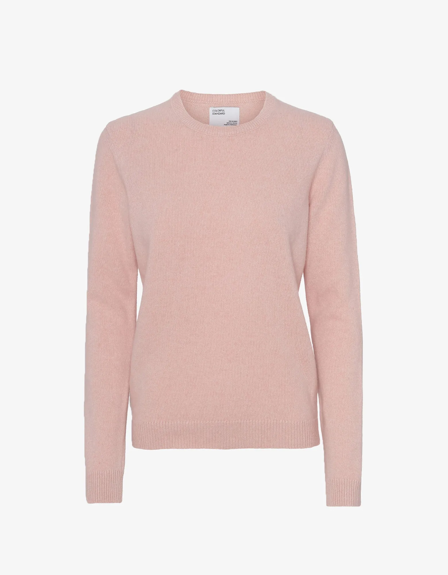 Women Classic Merino Wool Crew - Faded Pink