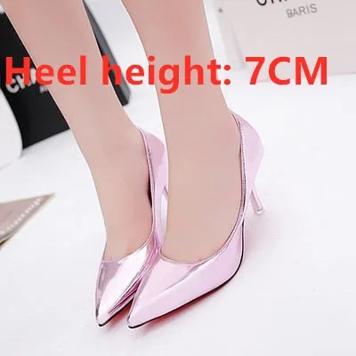 Women Fashion Golden Comfortable on Lady Wedding Party High Heel