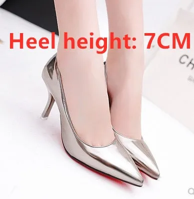 Women Fashion Golden Comfortable on Lady Wedding Party High Heel