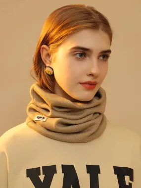 Women Knitted Solid Ear-Hanging Scarf