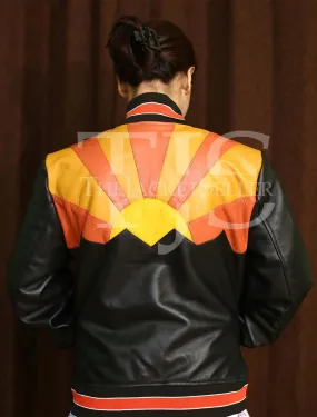 Women Leather Rising Sun Jacket