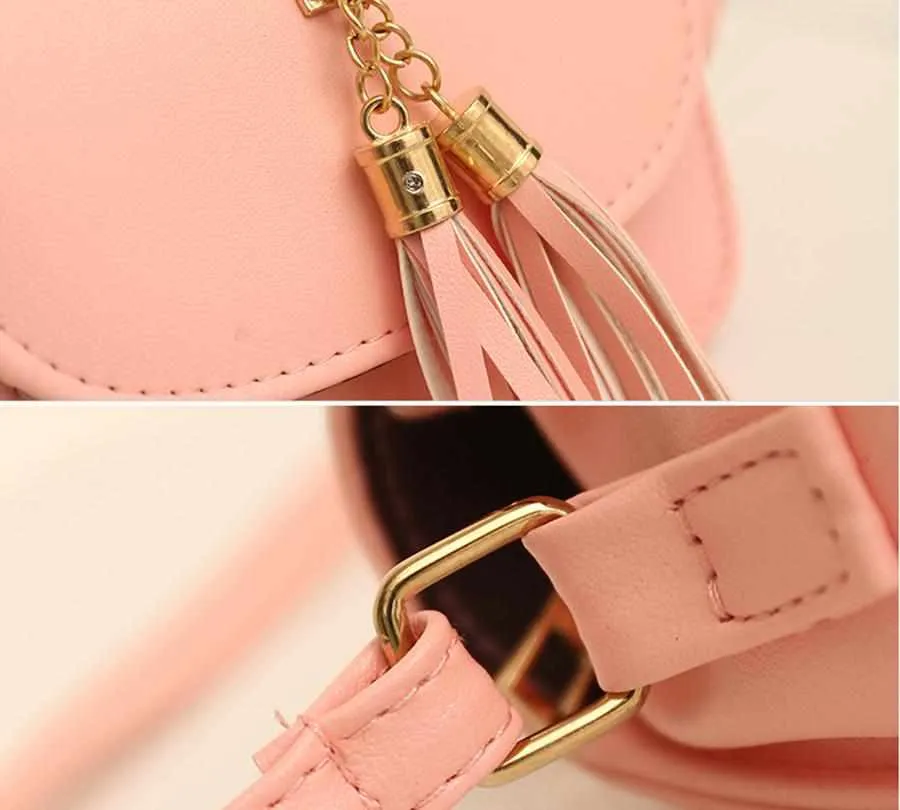 Women Messenger Shoulder Handbag With Tassel