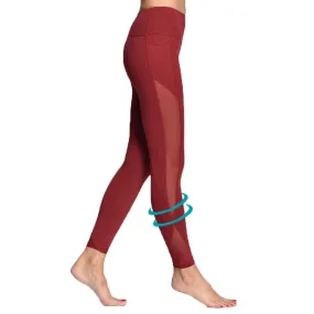 Women Yoga Compression Pants Mesh Leggings Pants Workout Gym Jogging