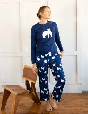 Women's Animal Print Flannel Set