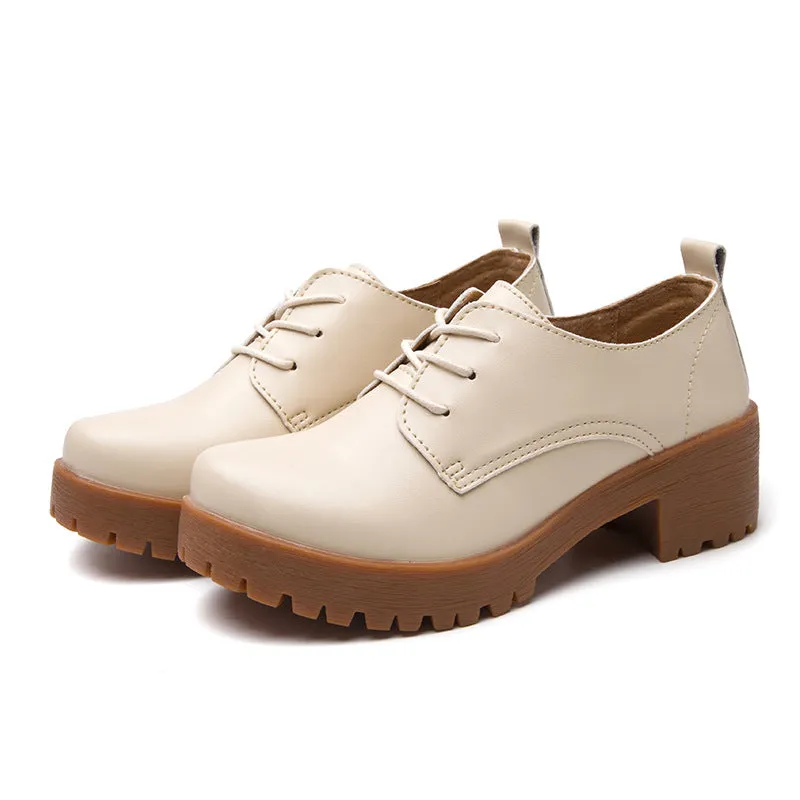 Women's Autumn British Style Leather Oxfords