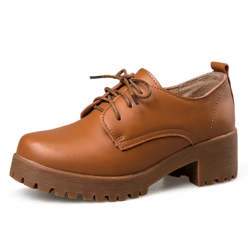 Women's Autumn British Style Leather Oxfords