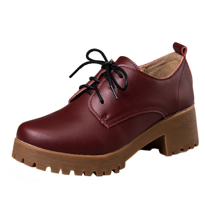 Women's Autumn British Style Leather Oxfords