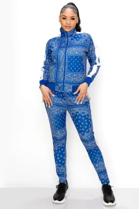 Women's Bandana Paisley Track Suits