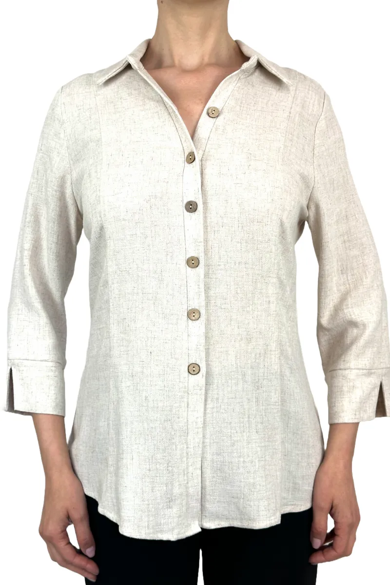 Women's Blouses On Sale Natural Cotton Blouse Quality Comfort Fabric Made In Canada Yvonne Marie Boutiques