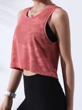 Women's Camouflage Running Tank / Fitness Breathable Crop Top / Female Sportswear - SF0025