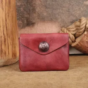Womens Card And Coin Holder Genuine Leather Wallets For Ladies