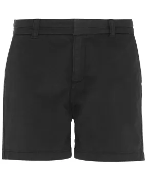 Womens chino shorts | Black