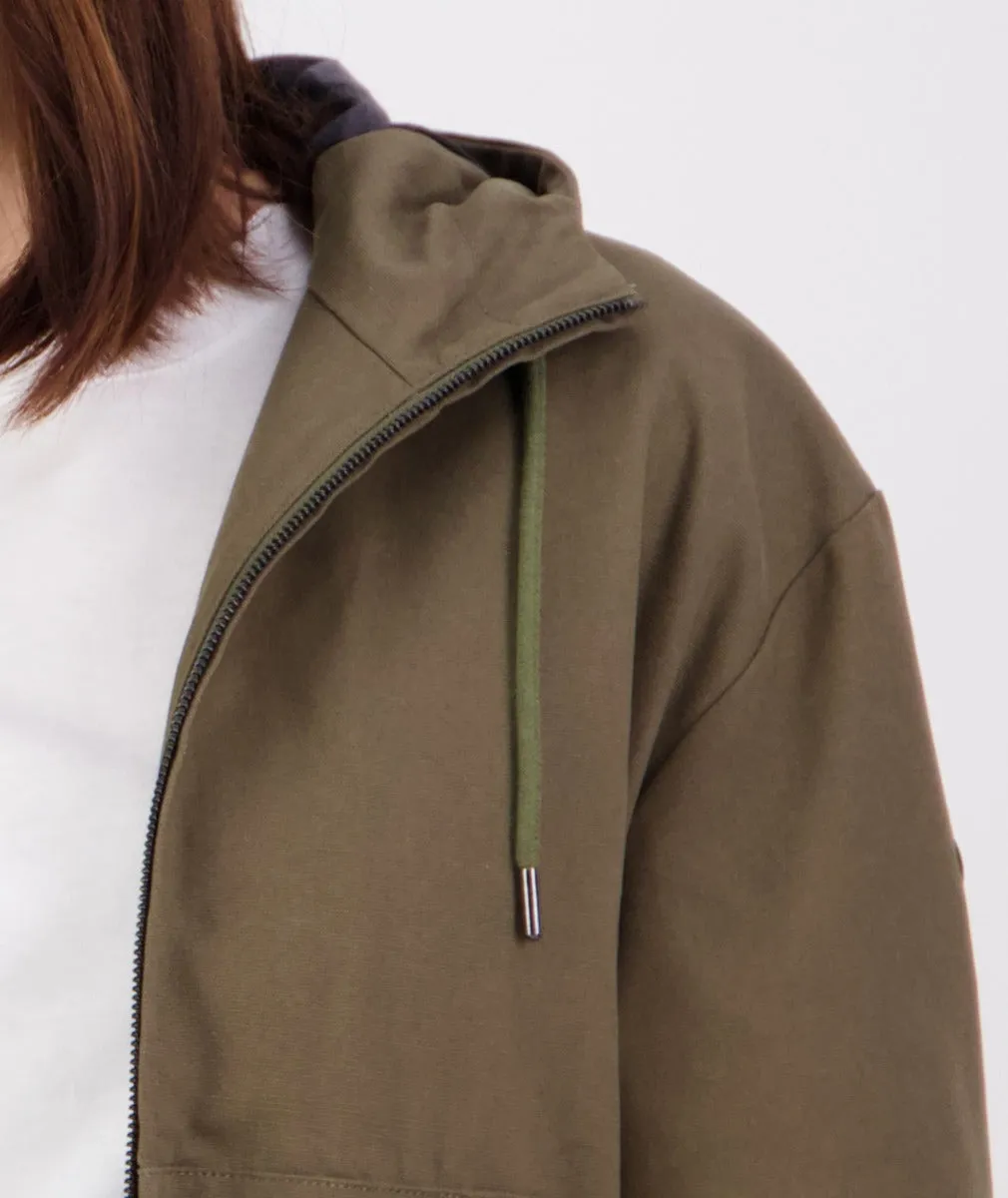 Women's Clarence Canvas Hooded Bomber Jacket