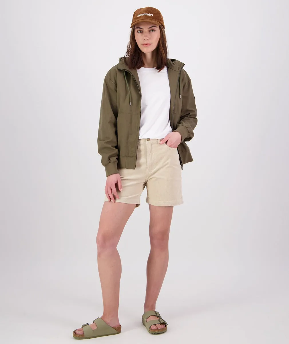 Women's Clarence Canvas Hooded Bomber Jacket