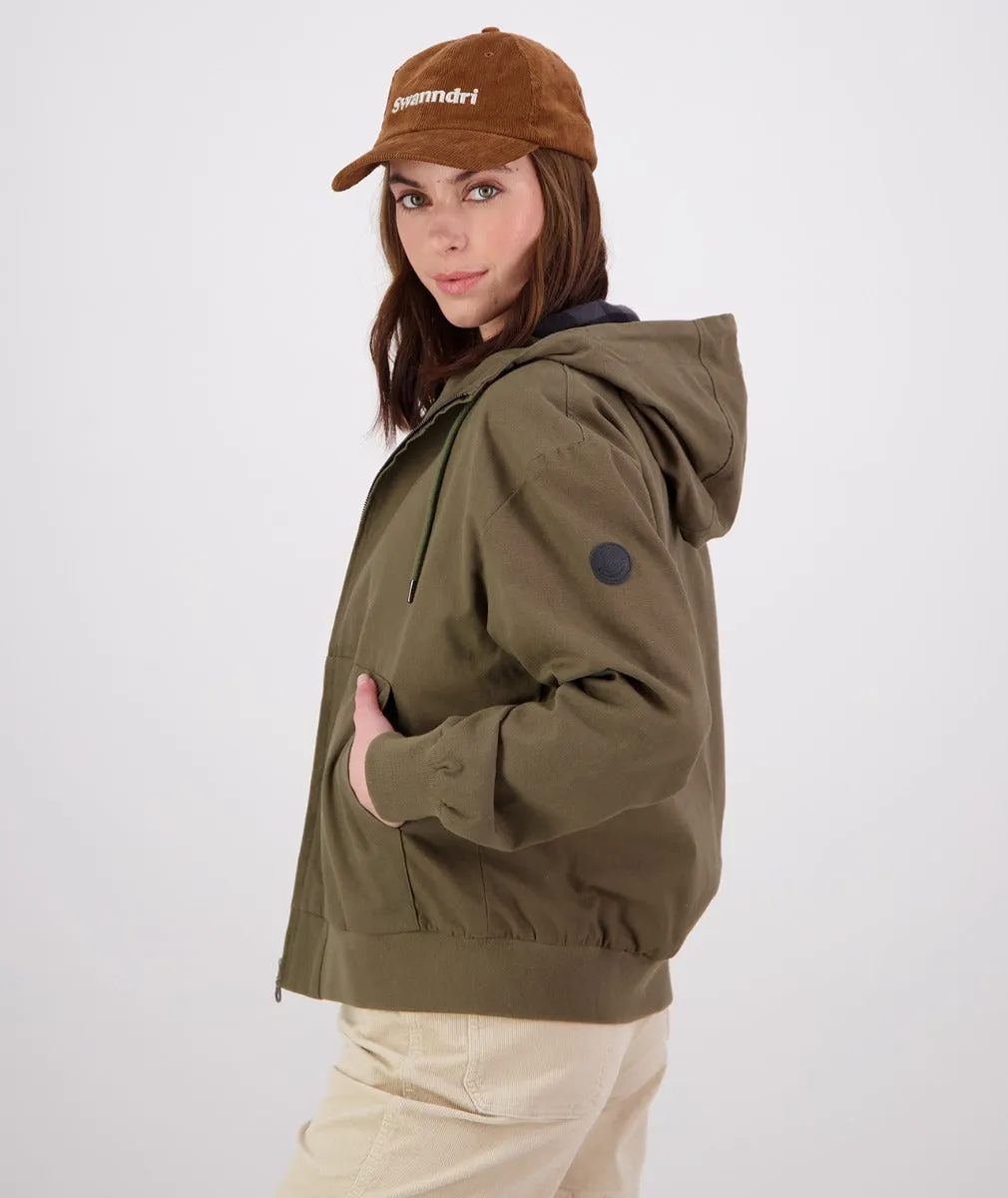 Women's Clarence Canvas Hooded Bomber Jacket
