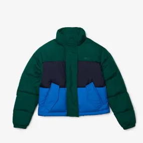 Women’S Concealed Hood Short Colorblock Quilted Jacket - Bf6699