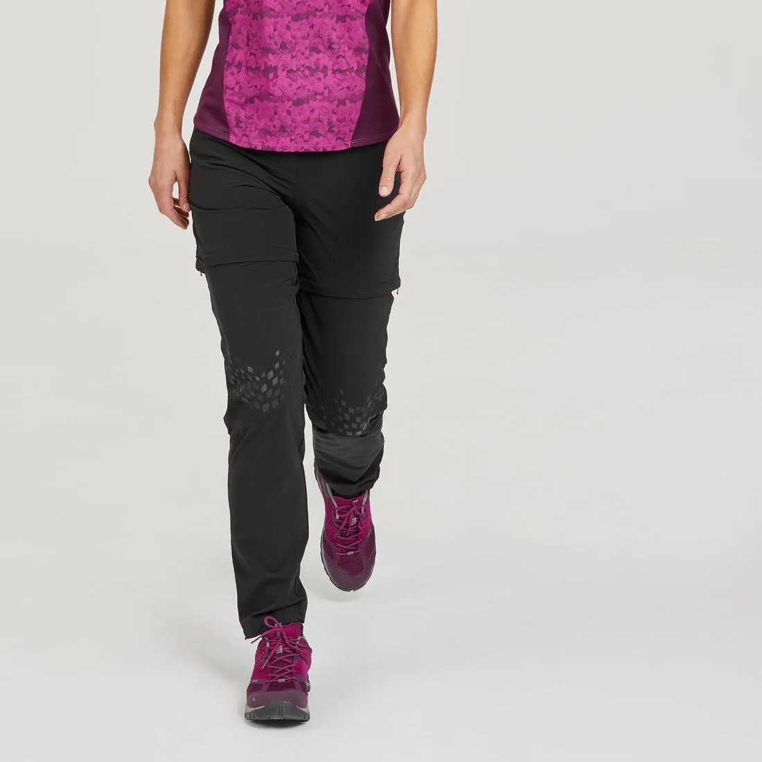 Women's convertible mountain hiking trousers - MH550