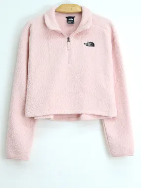 Women's Cropped Sherpa Sweaters,Pink