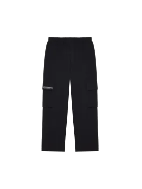 Womens Double Jersey Cargo Track Pants—black